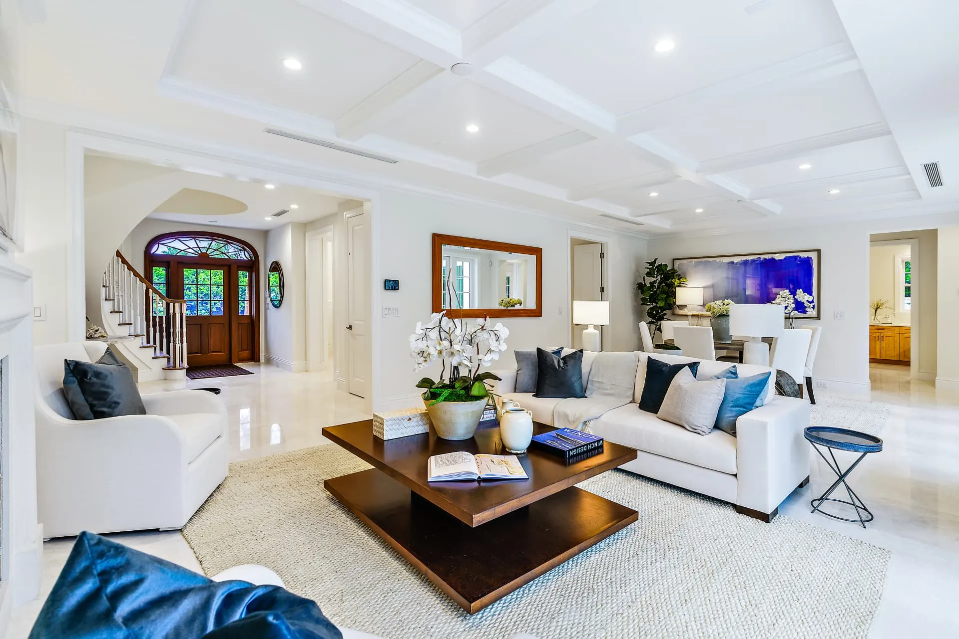 211 Ocean Terrace great room and entry foyer